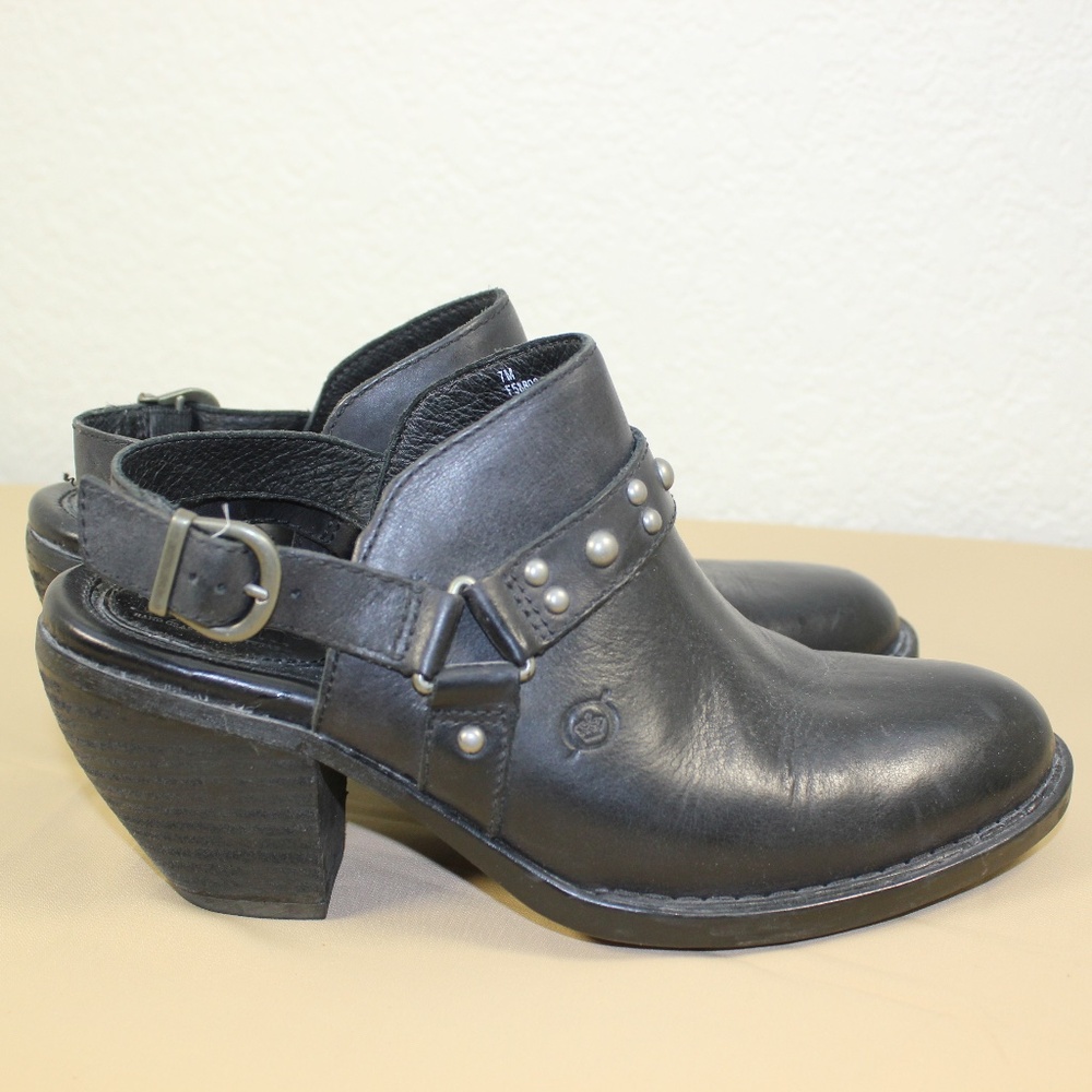 BORN Women's Mule Studded Shoes Black  Size 7 - Picture 5 of 8